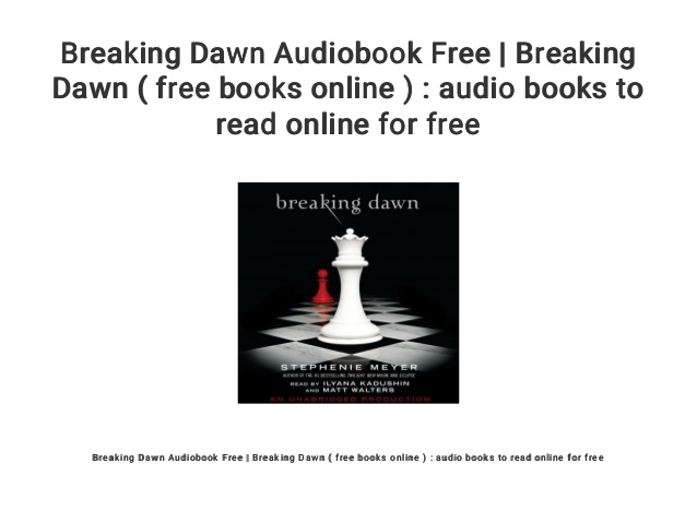 Twilight breaking dawn online book
